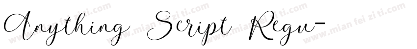 Anything Script Regu字体转换